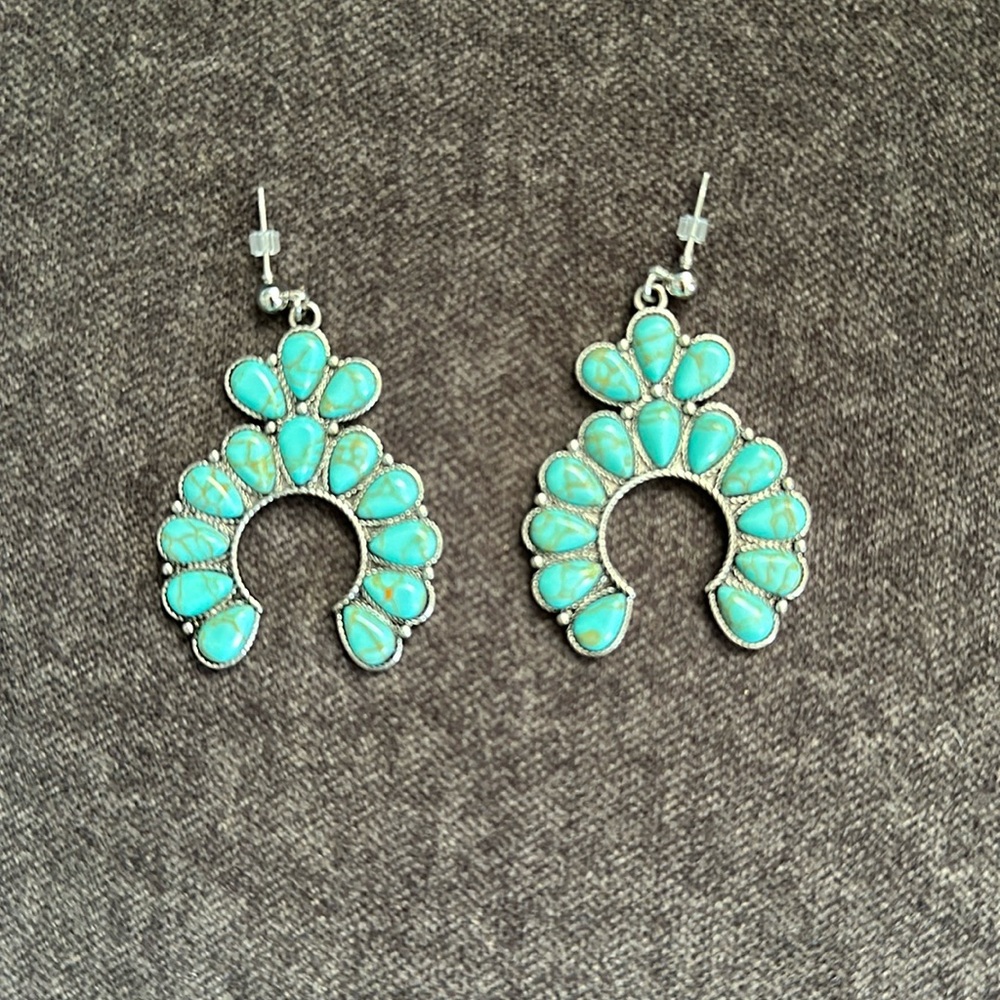 Turquoise Conch Earrings